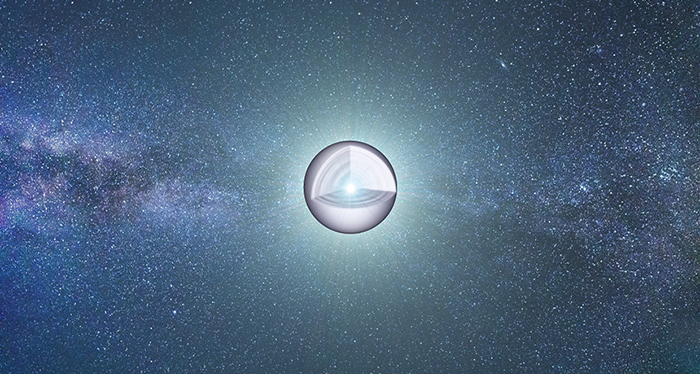 An artist’s impression of a white dwarf star, cutaway to show its inner core that has turned out to be both more massive and more oxygen-loaded than theoretical models have suggested. 