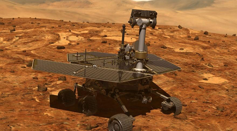 Artist's impression of the Opportunity rover on Mars