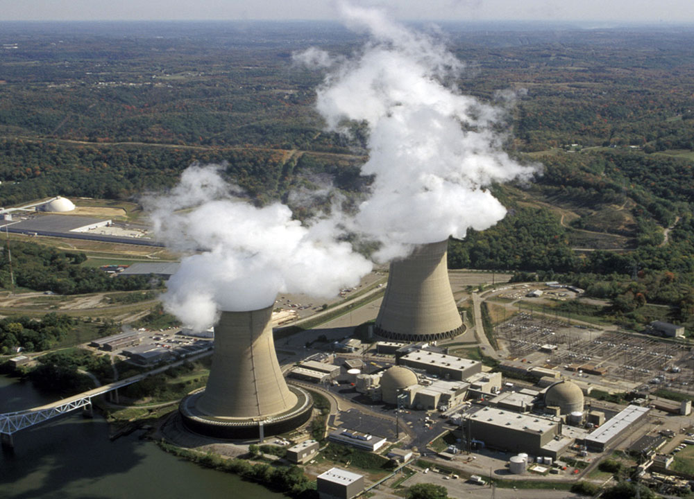 Condensation of steam from nuclear power plant