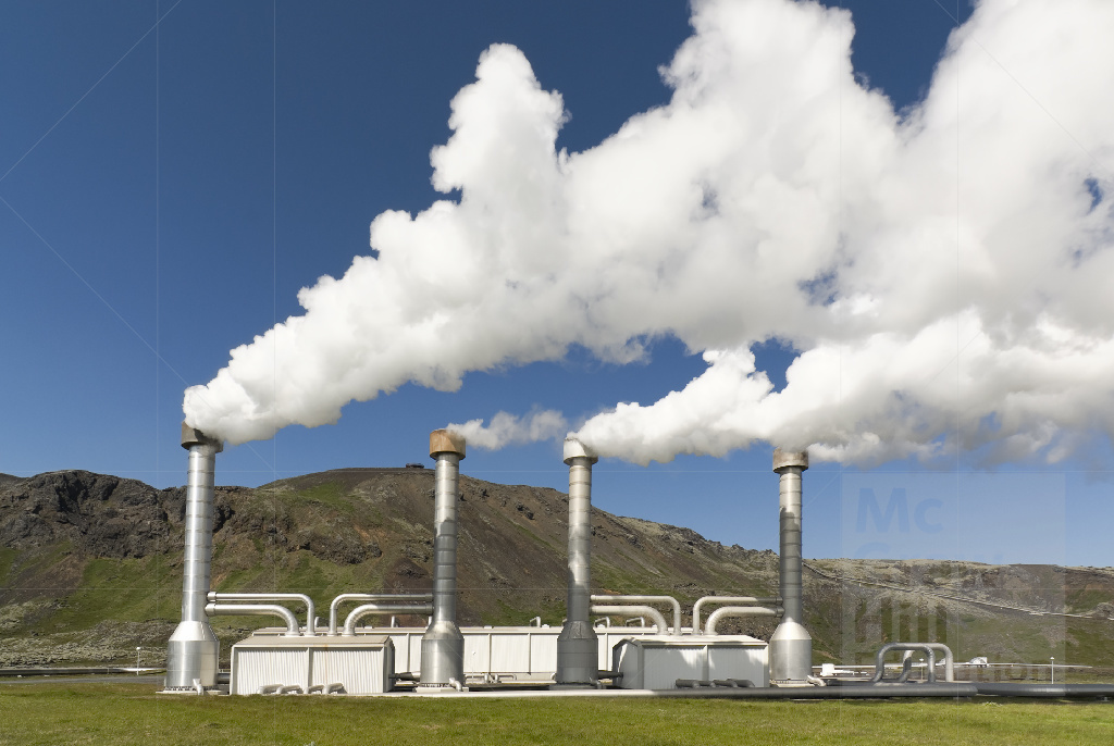 This is a photo of a geothermal power plant