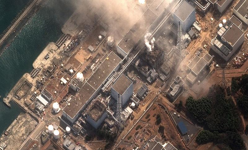 aeriel photo of Fukushima Daiichi nuclear power plant 