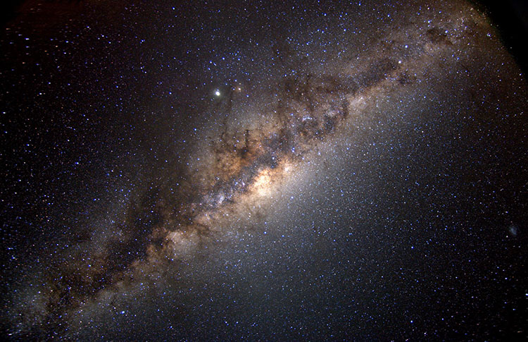 Milky Way in the night sky.
