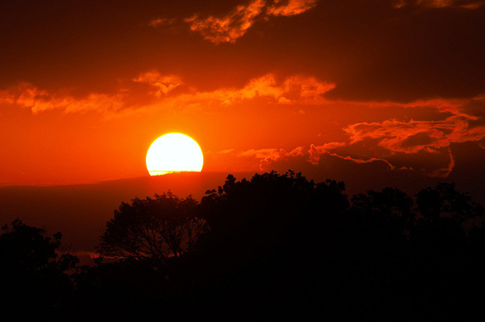 Sunrise, where the Sun as a globe is observable by the human eye.
