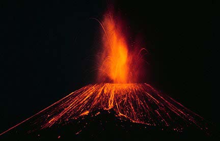 This is a photo of a volcano erupting