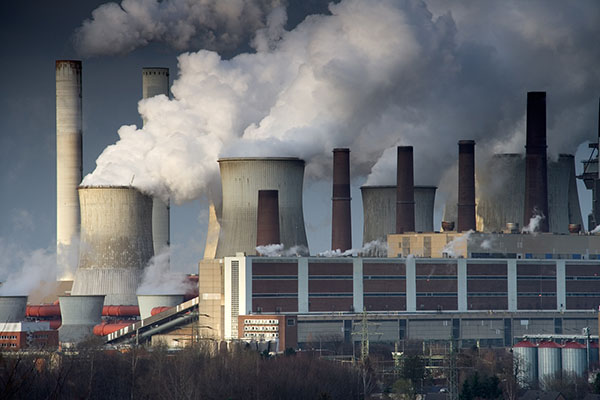 fossil-fuel-burning power plant